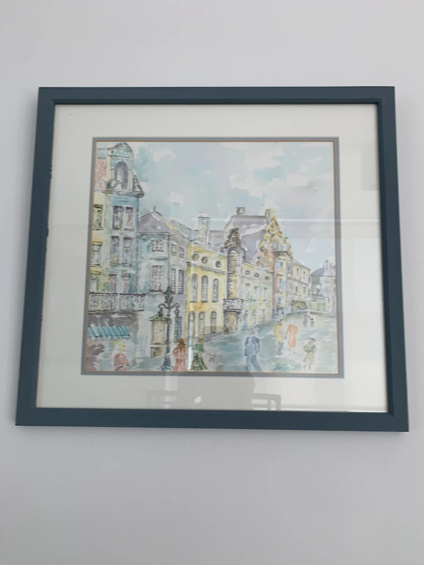 “ An Individual Artist Water Colors Painting, Framed !