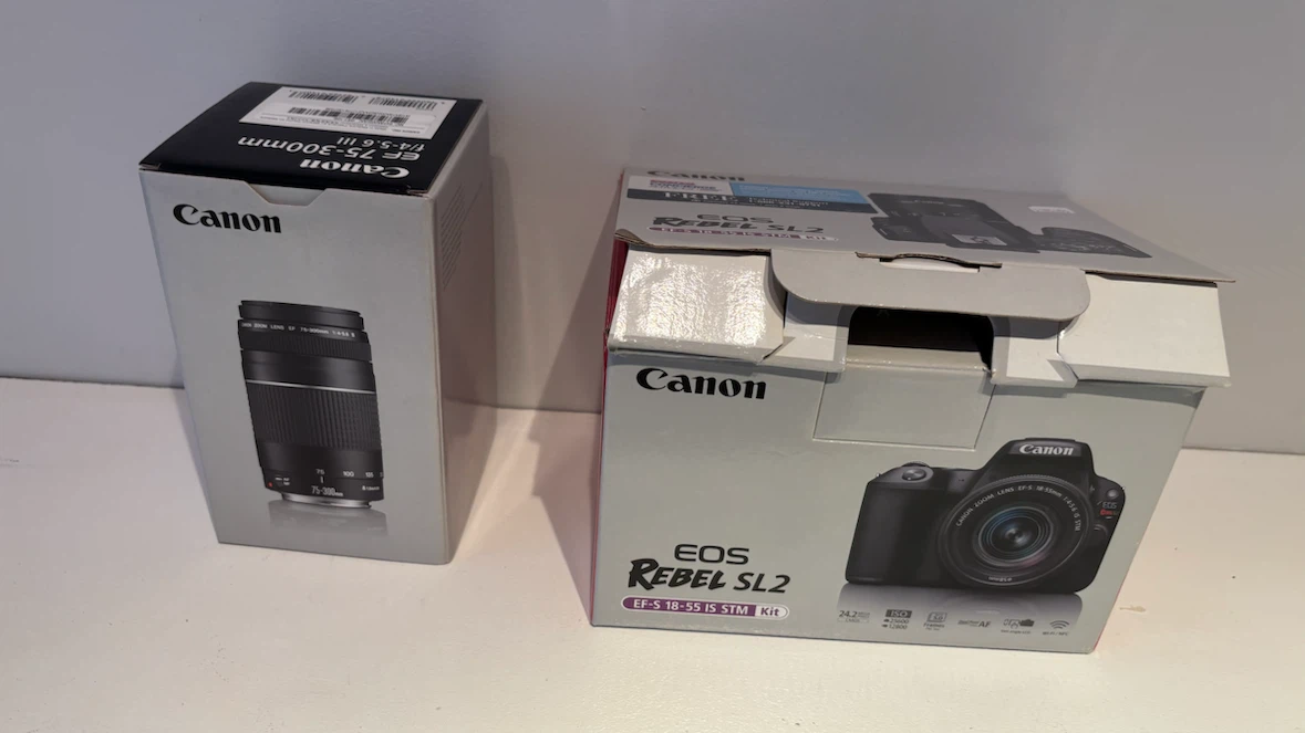 Canon Digital Camera with 18-55mm Lens and 75- 300 mm lense