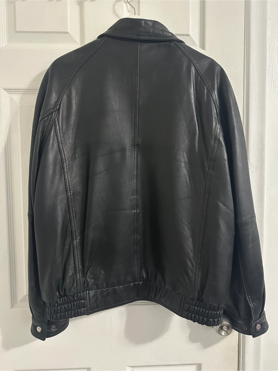 Men's Black Leather Jacket - photo 2