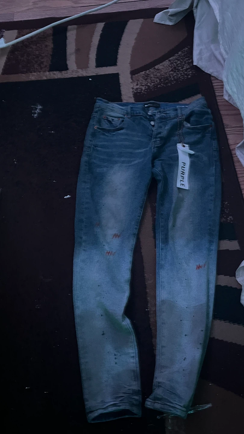 Purple Brand Jeans Blue Wash Distressed Size 32