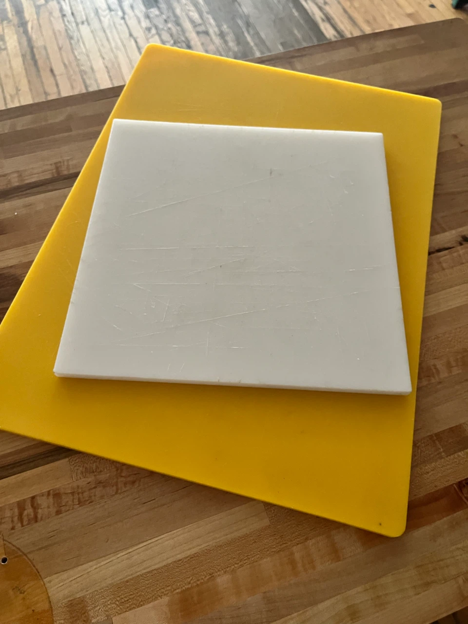 Yellow and White Cutting Board Set