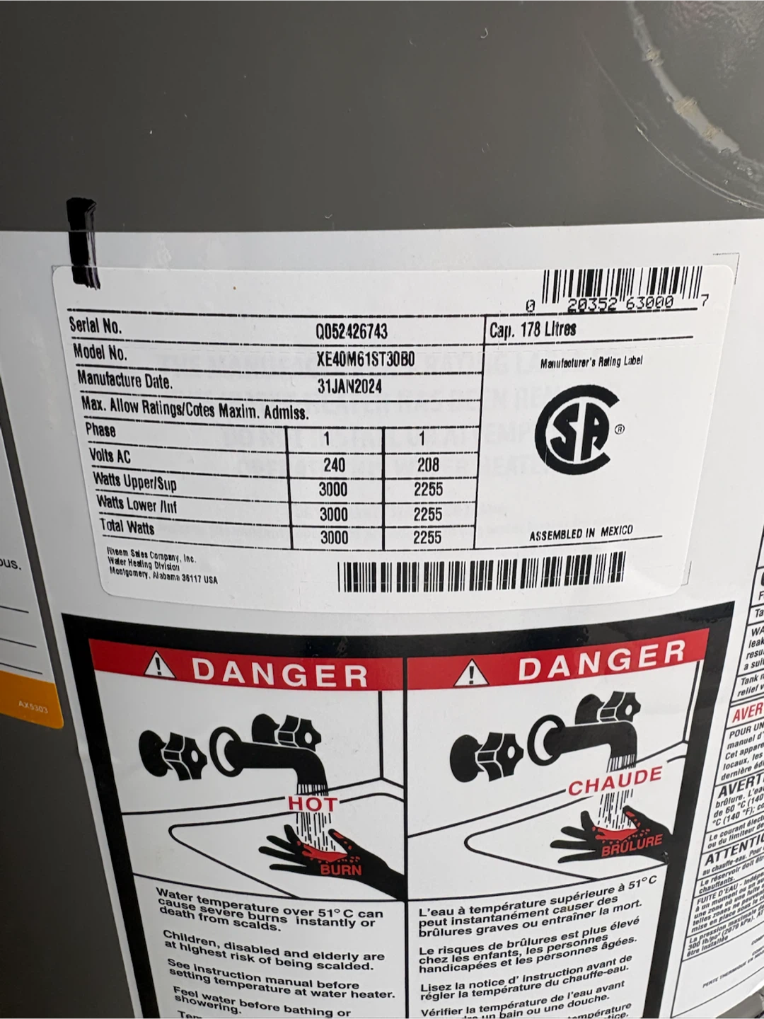Rheem 170 Litre Electric Water Heater - photo 3