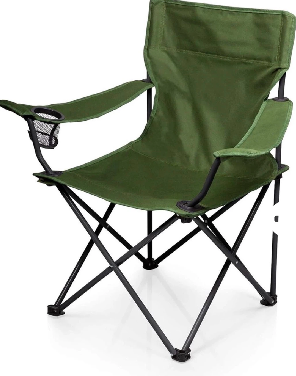 Green Folding Camping Chair with Cup Holder - photo 3