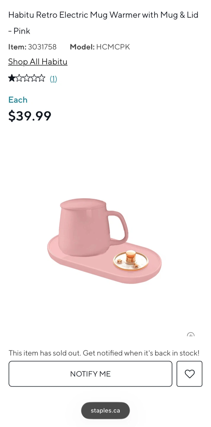 Habitu Retro Cup Warmer - Pink