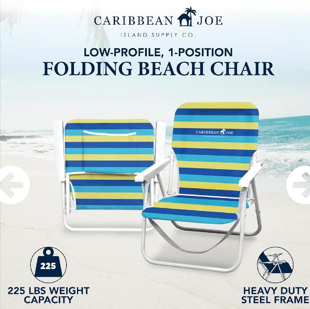Caribbean Joe Folding Beach Chair - photo 4