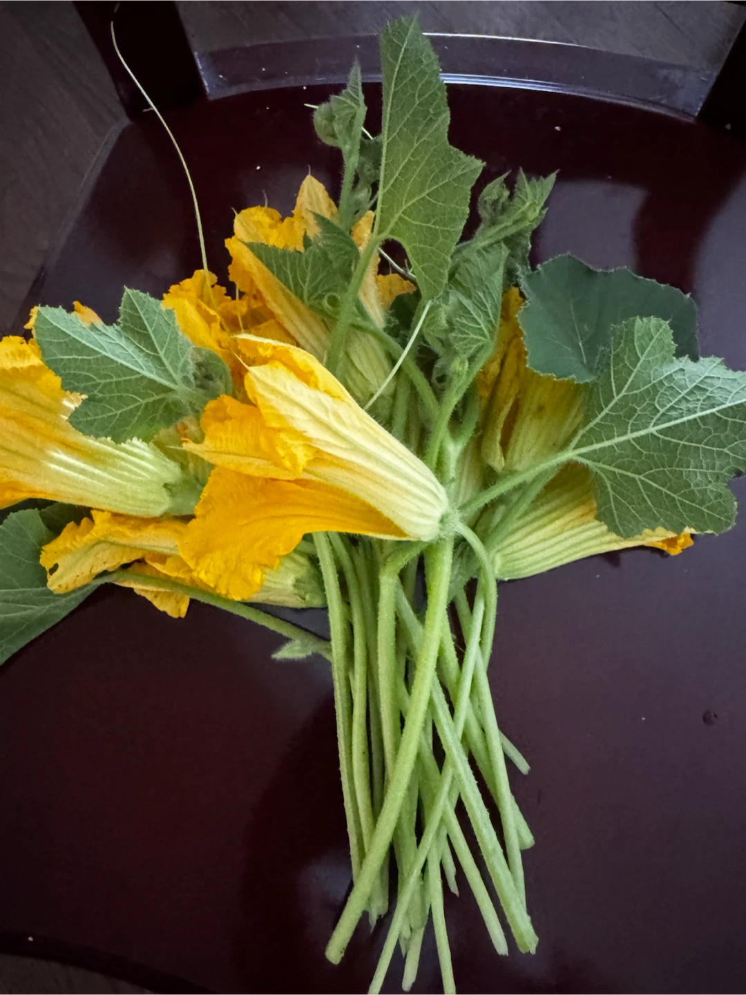 Bulaklak ng kalabasa with Talbos ng kalabasa