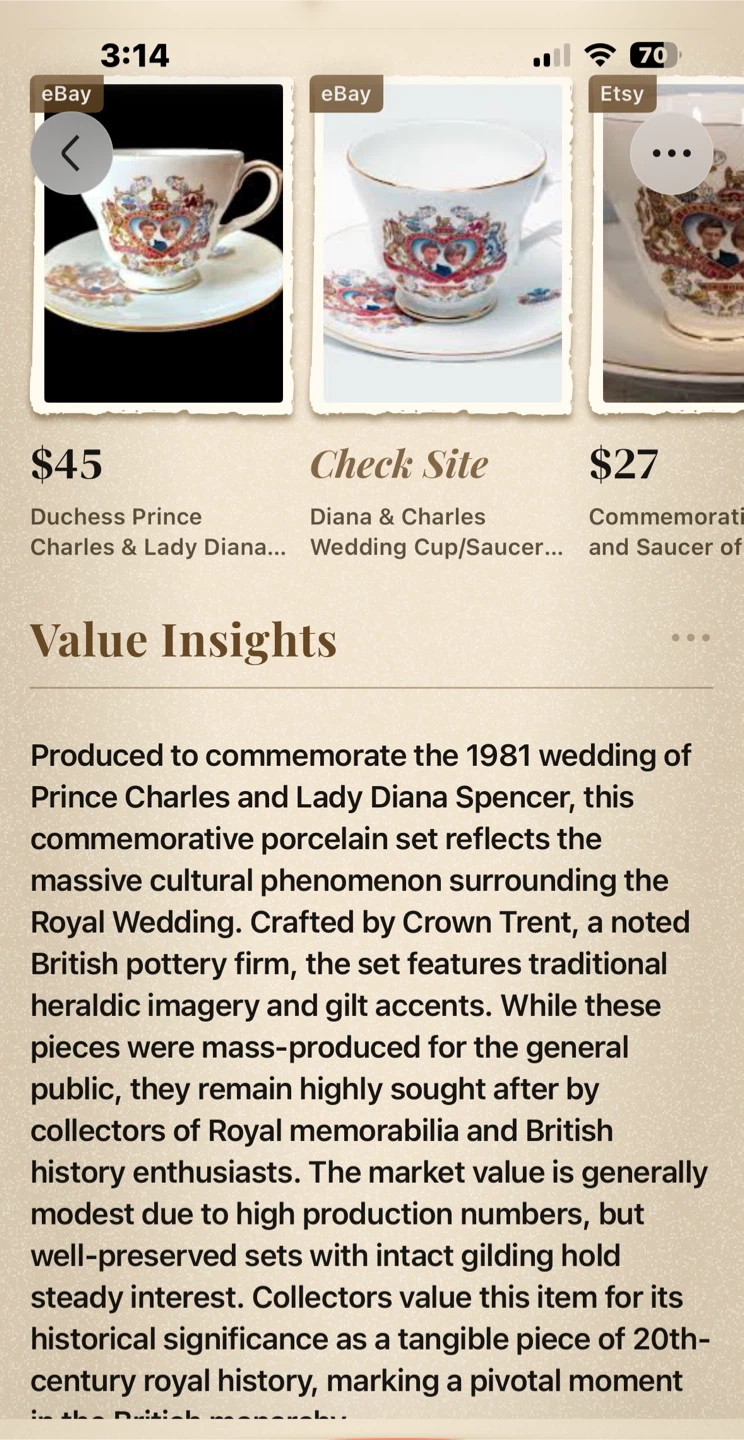 Crown Trent Royal Wedding cup and Saucer - photo 4