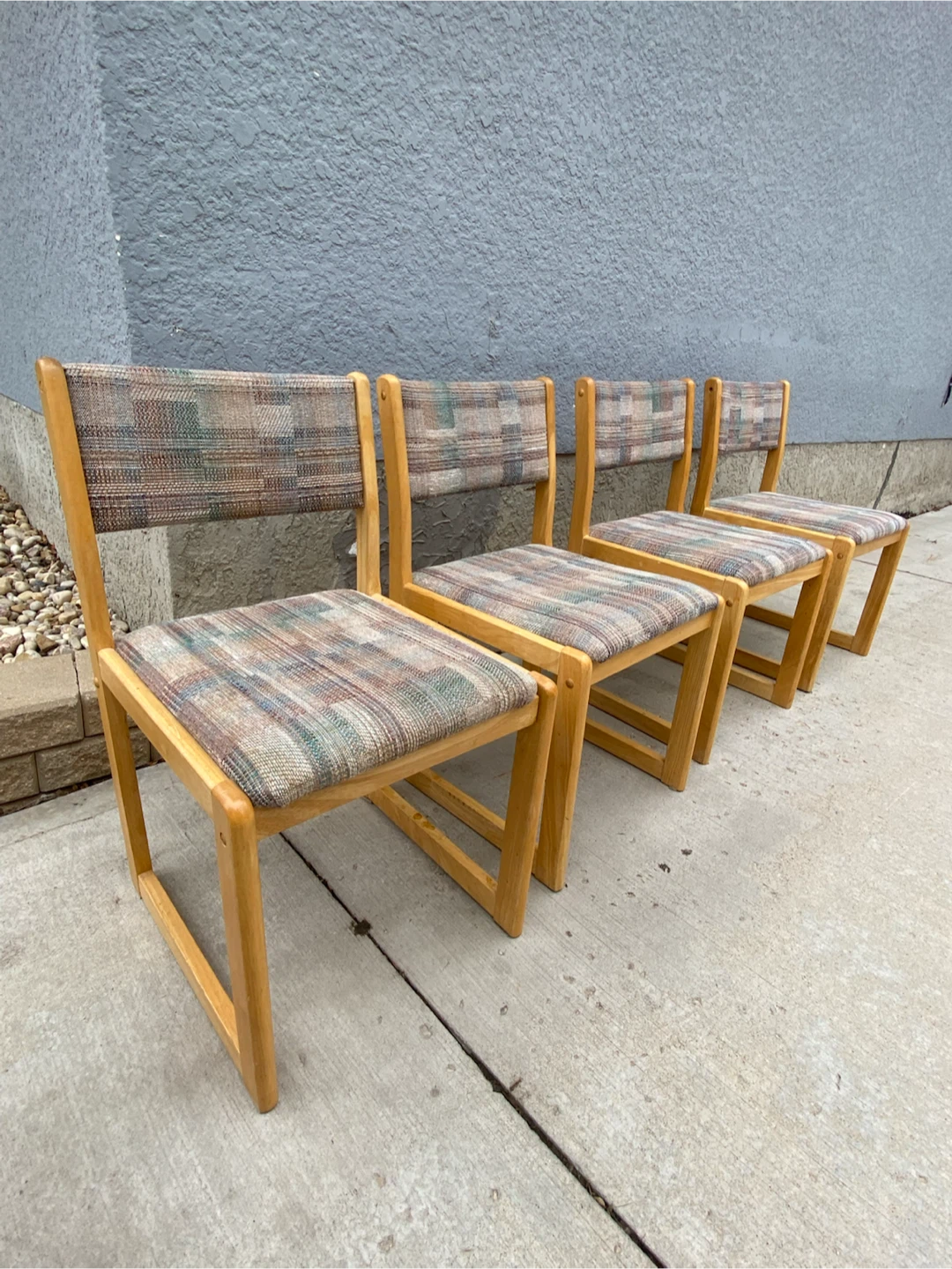 Set of 4 MCM OakWood Dining Chairs - photo 2