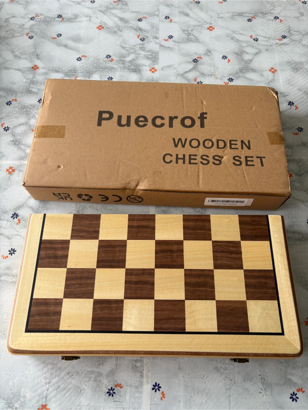 New 15” Wooden Chess & Checkers Set - photo 3