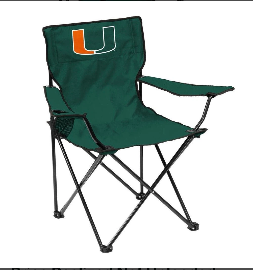 2 chairs:University of Miami Hurricanes Folding Camp Chair