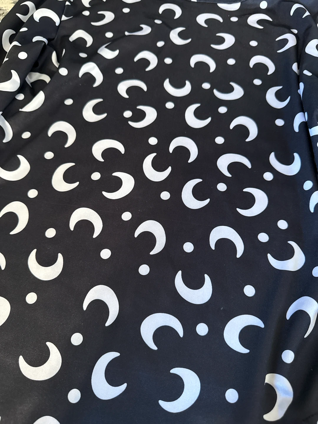 Small Long Sleeve Crescent Moon Print Bodysuit - photo 2