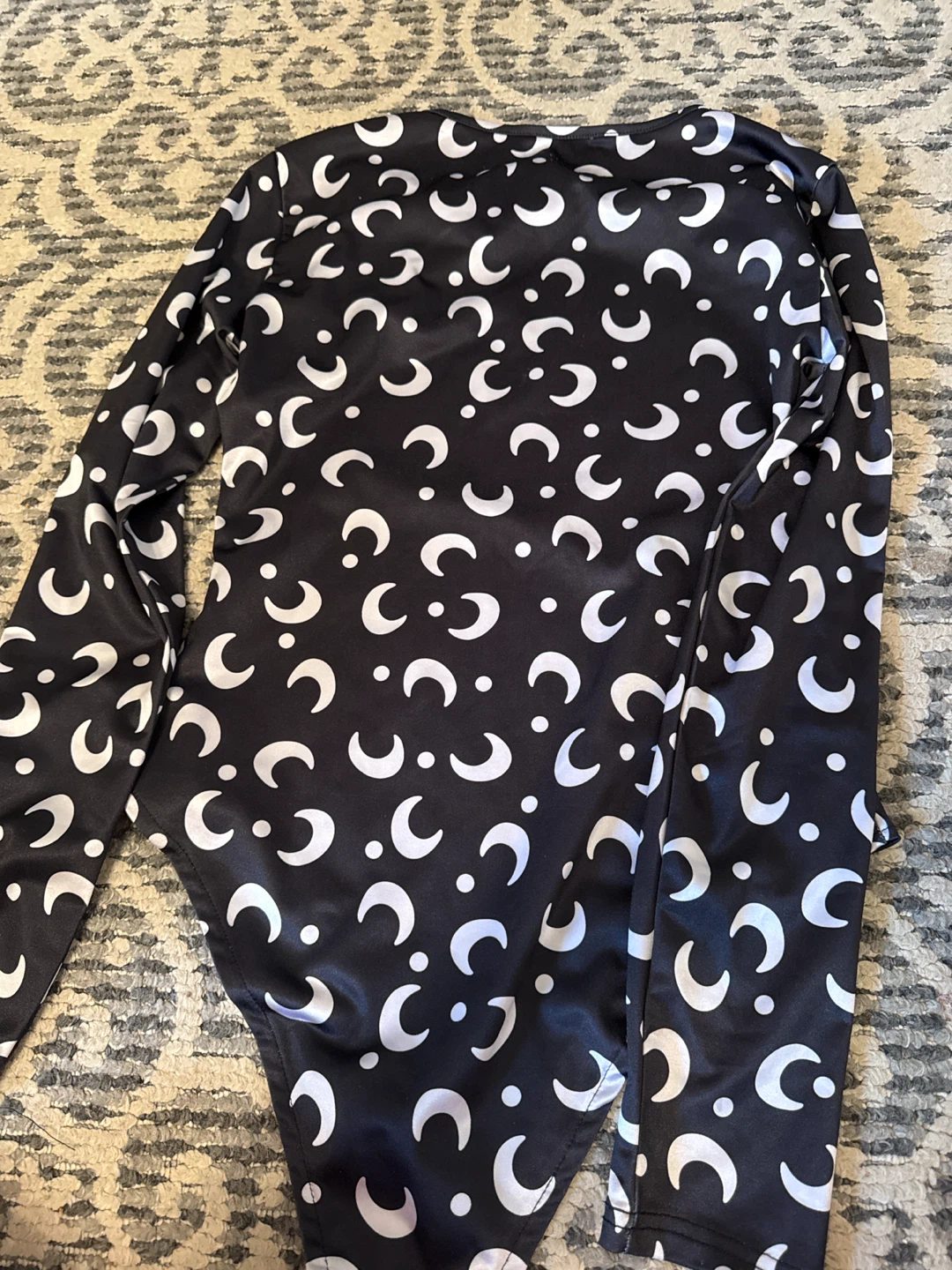 Small Long Sleeve Crescent Moon Print Bodysuit - photo 3