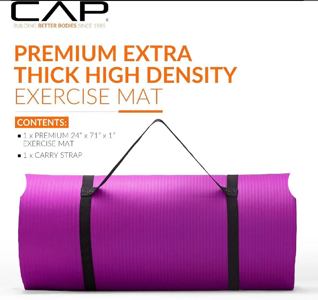CAP Premium Extra Thick Exercise Mat - Purple - photo 2