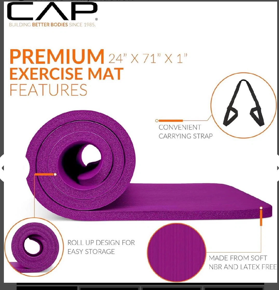 CAP Premium Extra Thick Exercise Mat - Purple - photo 3