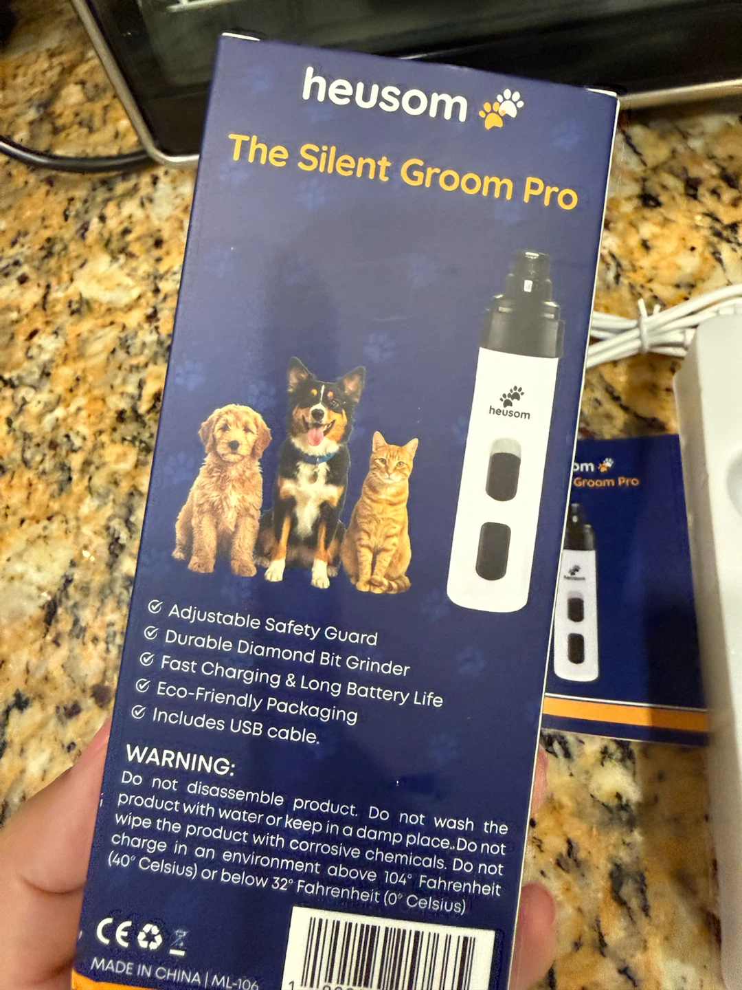 Heusom The Silent Groom Pro Pet Nail Grinder