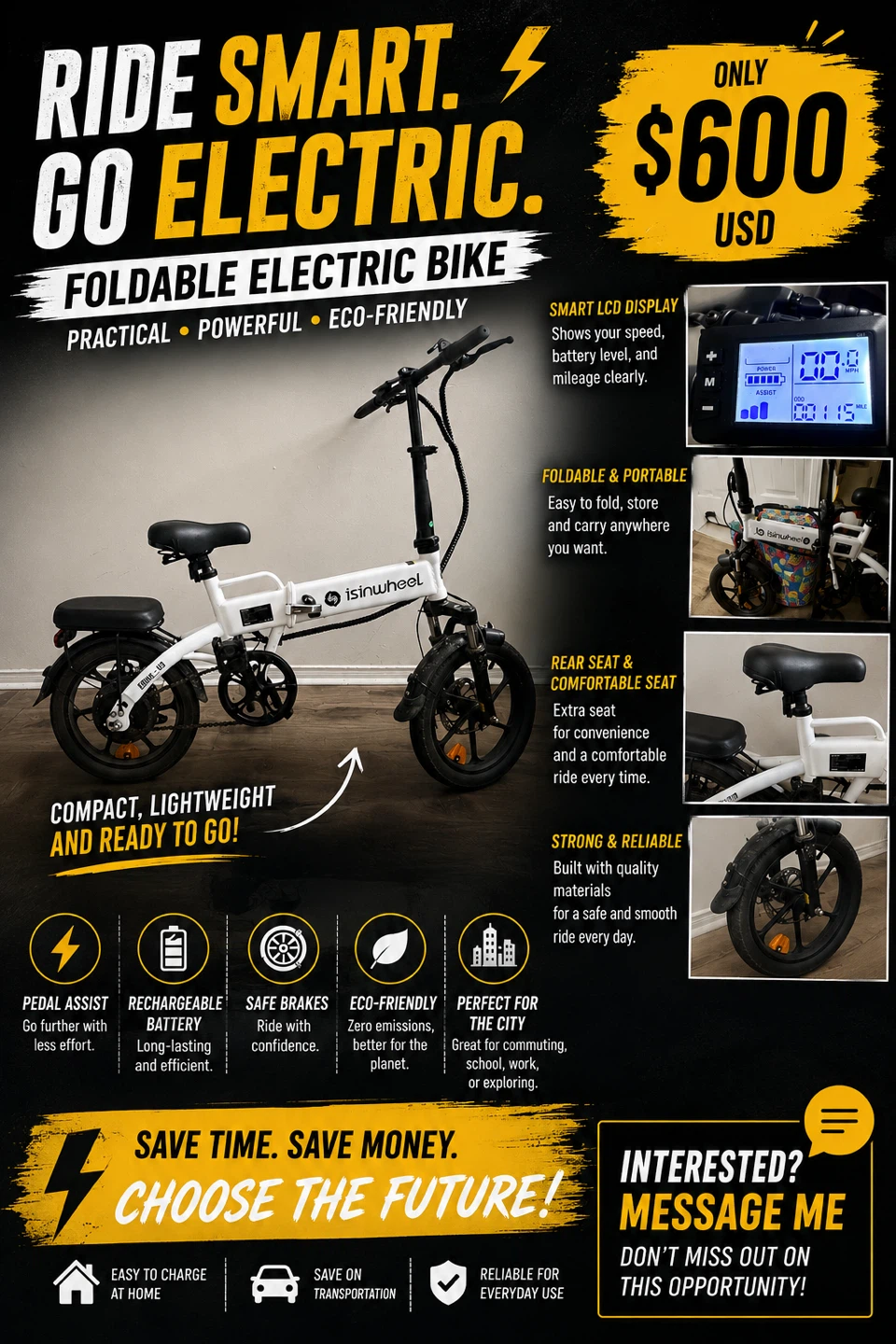 ISINWHEEL Foldable Electric Bike