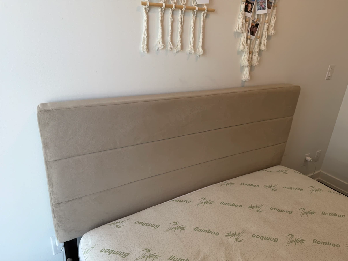 Queen Size Bed Frame - Beige Upholstery - photo 3