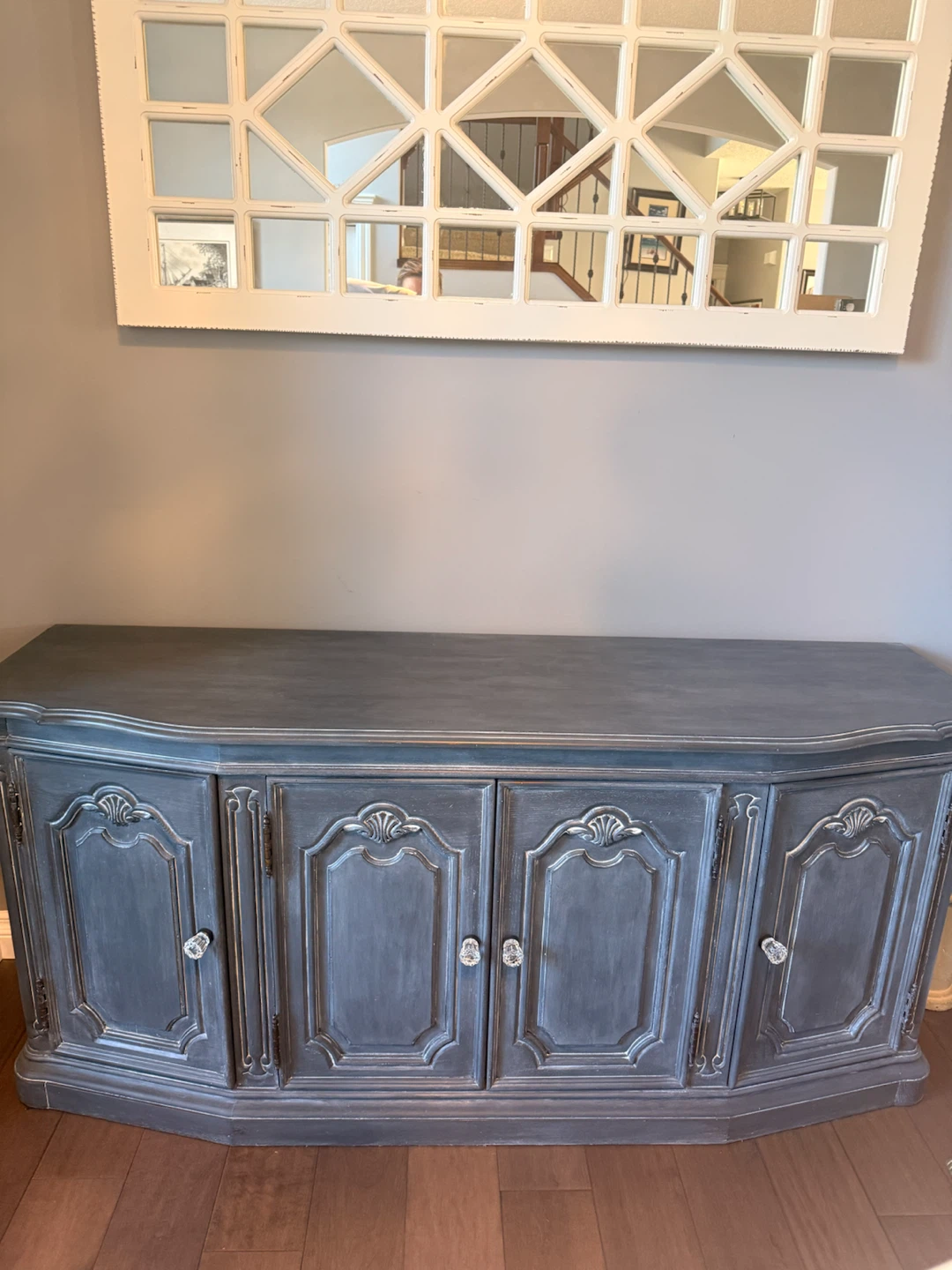 Grey Credenza Sideboard Buffet Cabinet - photo 2
