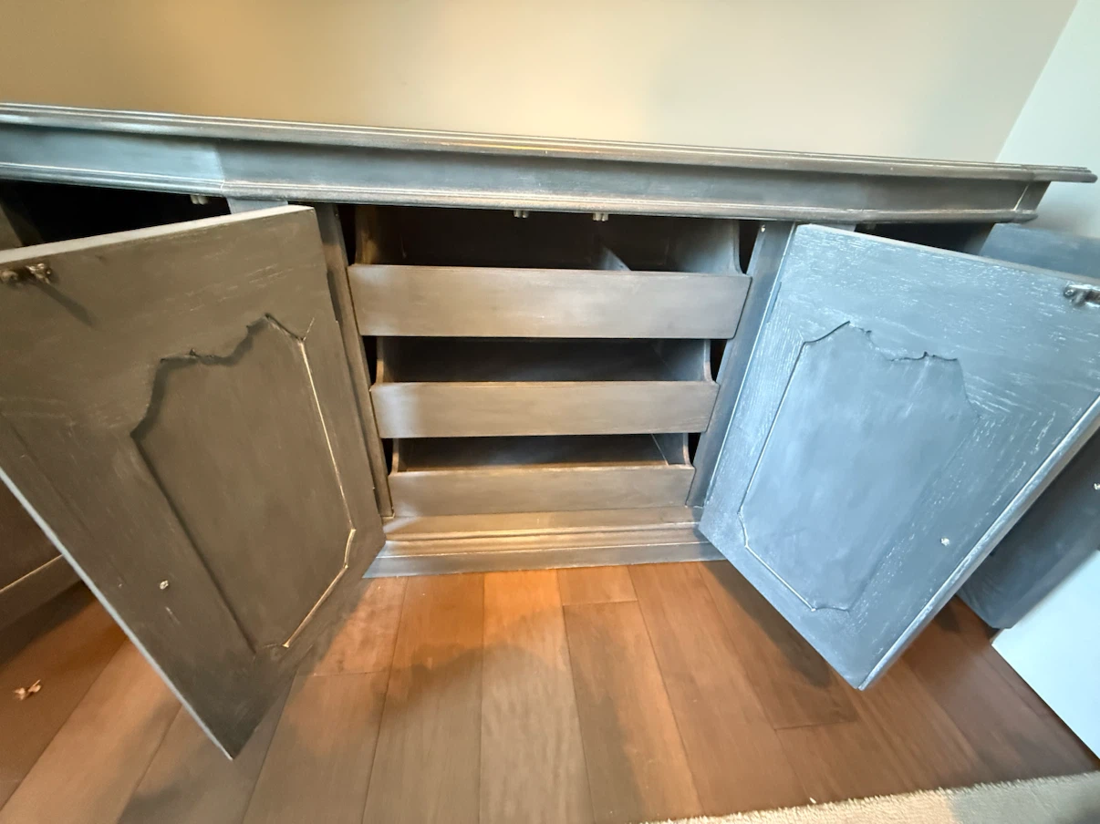 Grey Credenza Sideboard Buffet Cabinet - photo 3