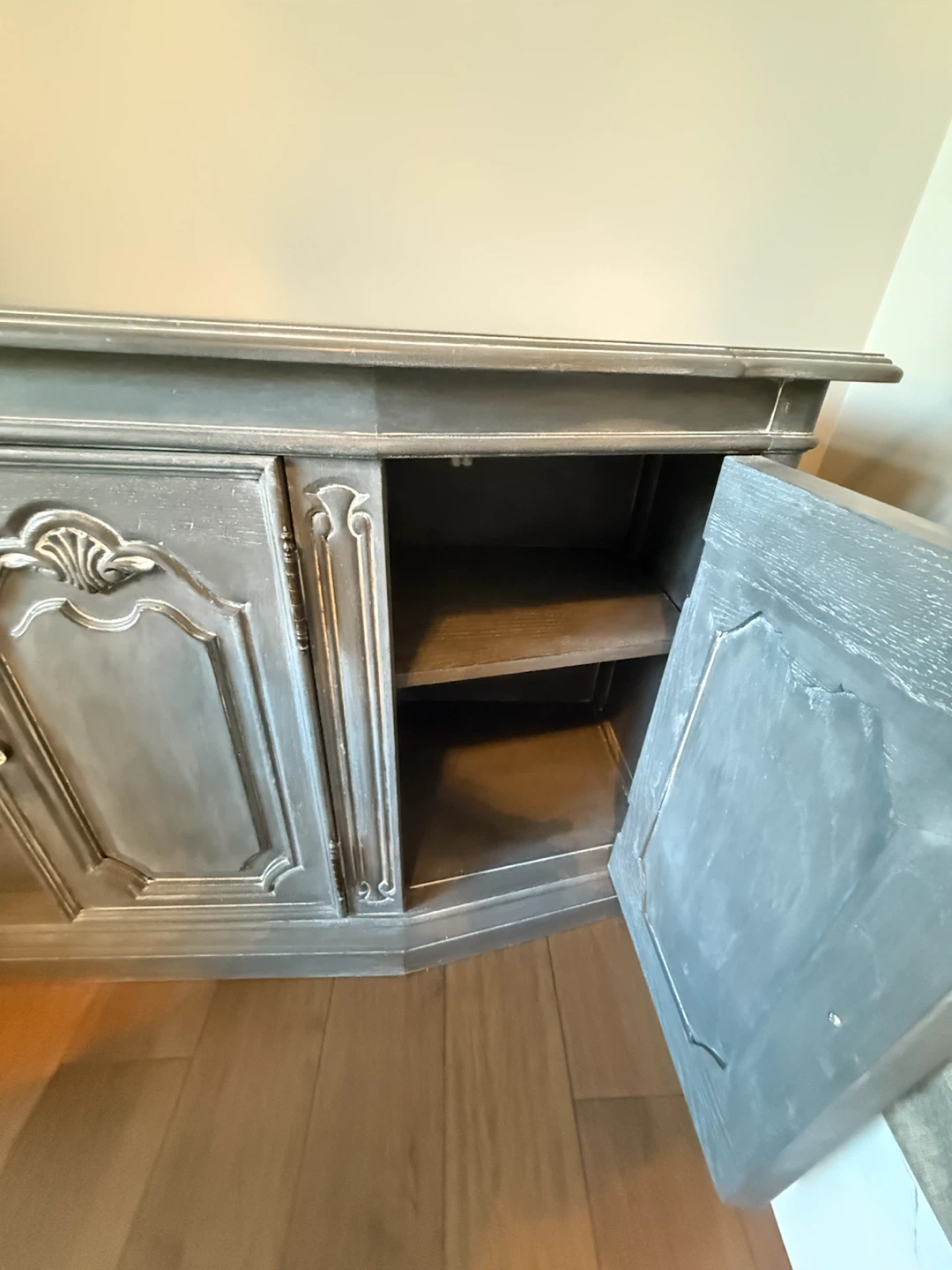 Grey Credenza Sideboard Buffet Cabinet - photo 5
