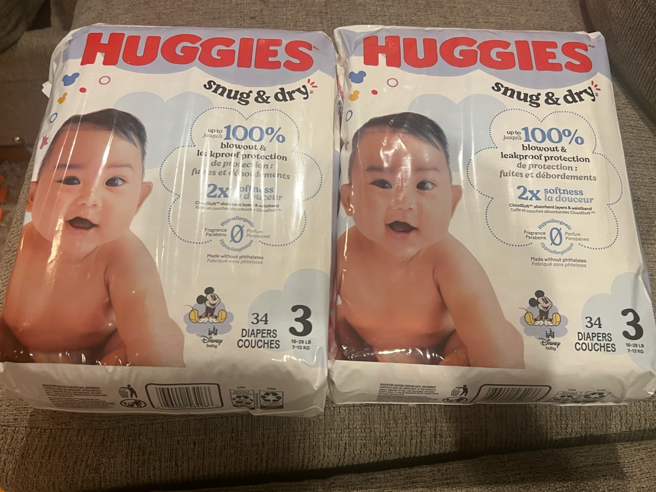 Huggies Snug & Dry Diapers - Size 3 (34 Count)