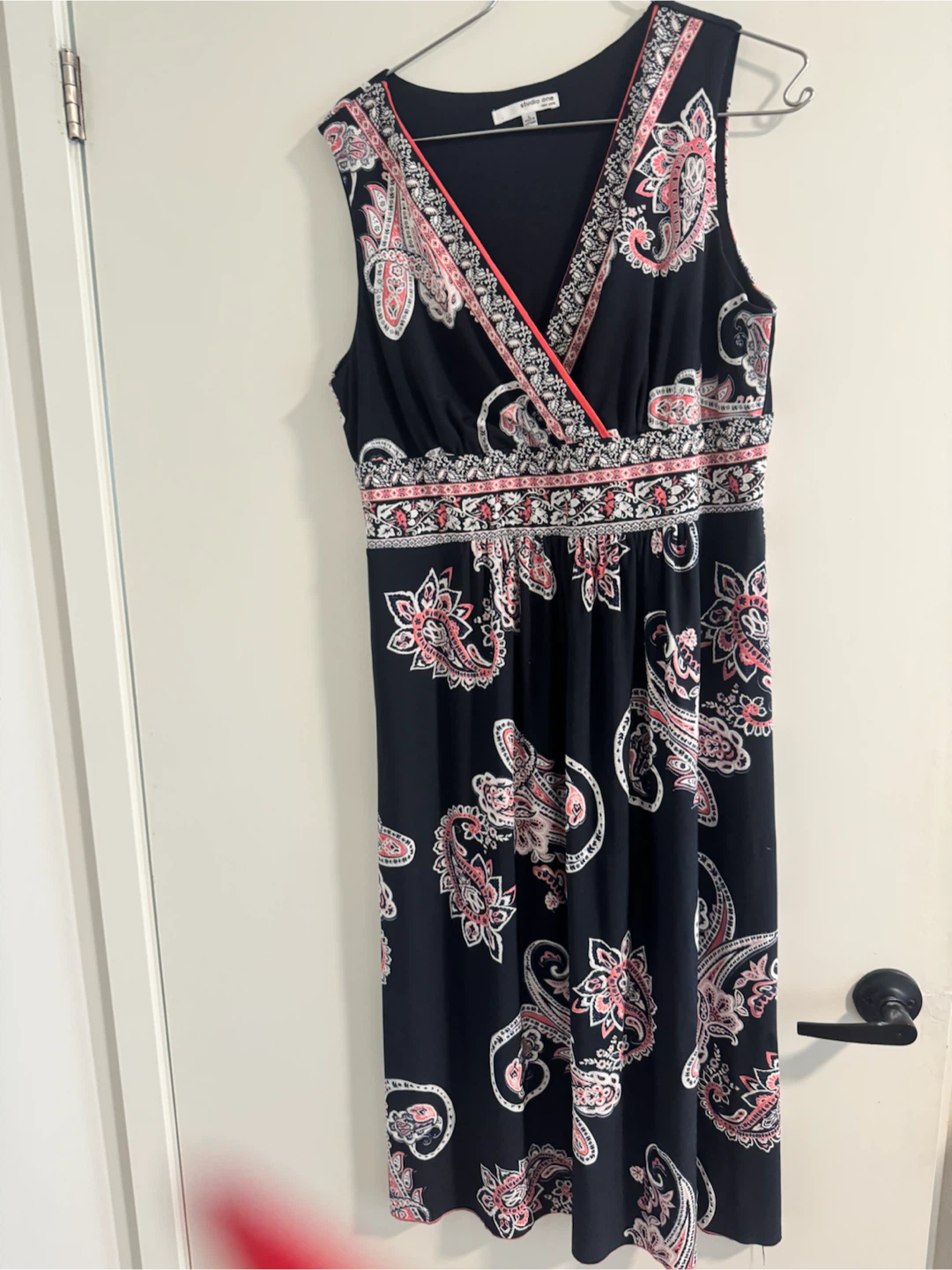 Studio One Black Paisley Maxi Dress