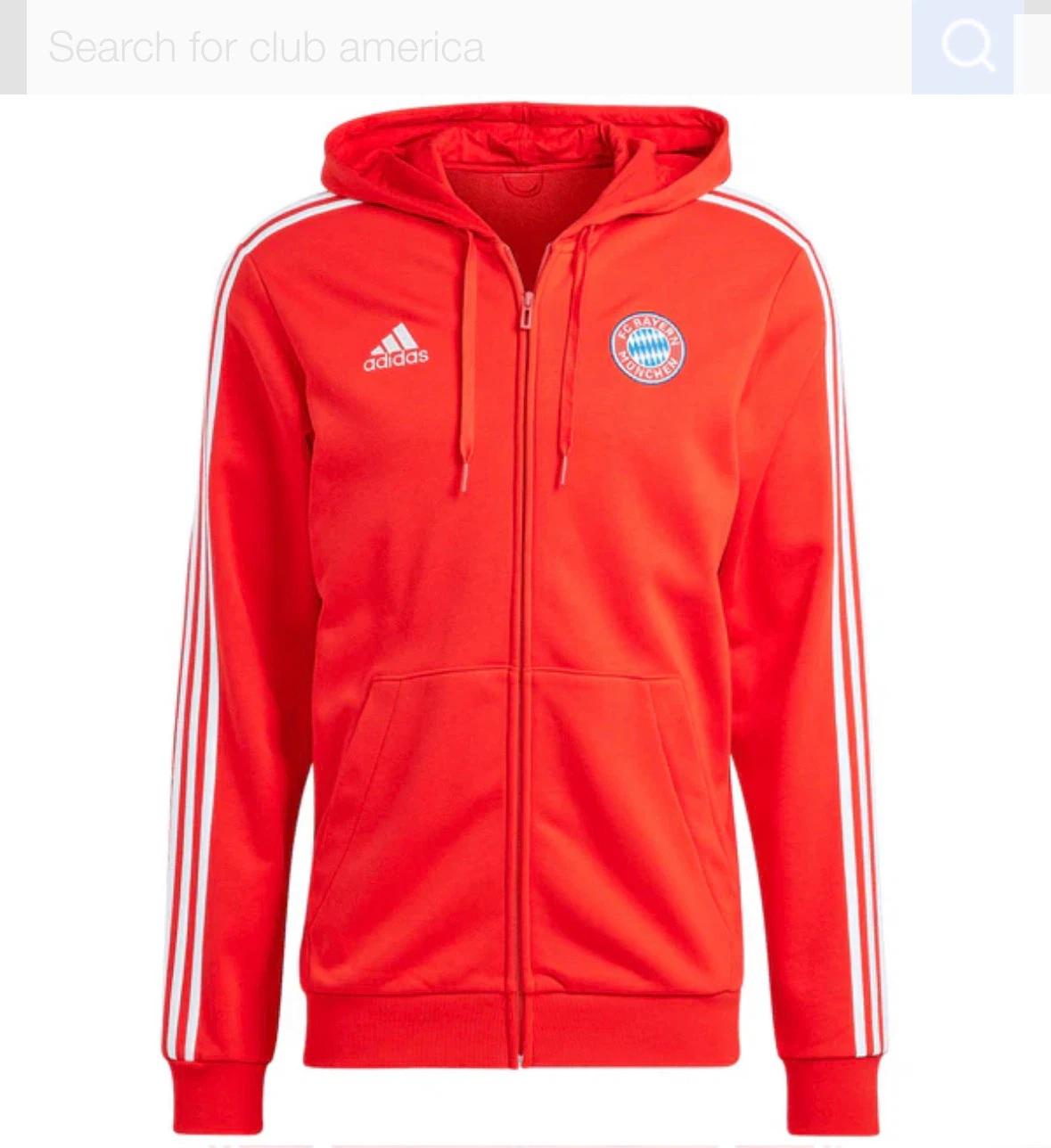 Adidas Bayern Munich Full Zip Hoodie