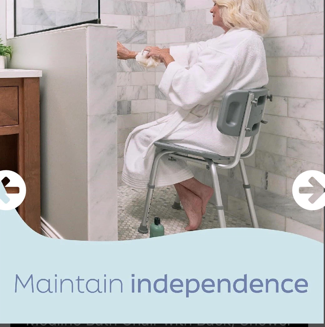 Adjustable Bath Chair with Back - photo 4