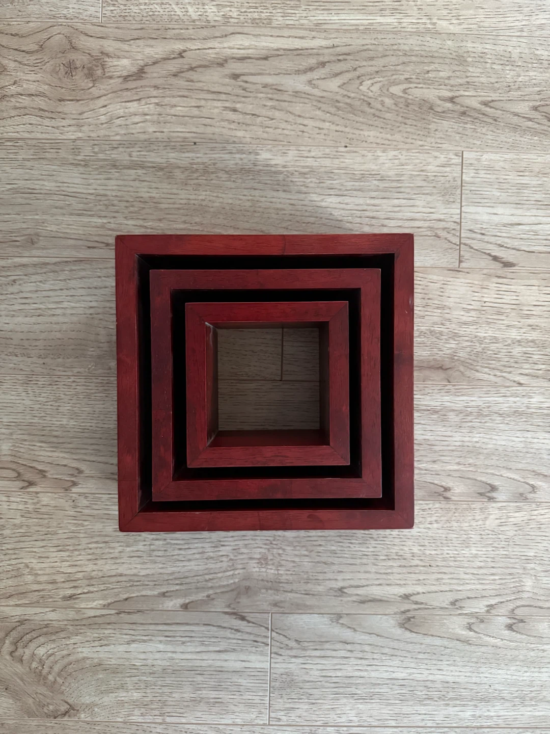 Set of 3 Wooden Cube Shelves - photo 3