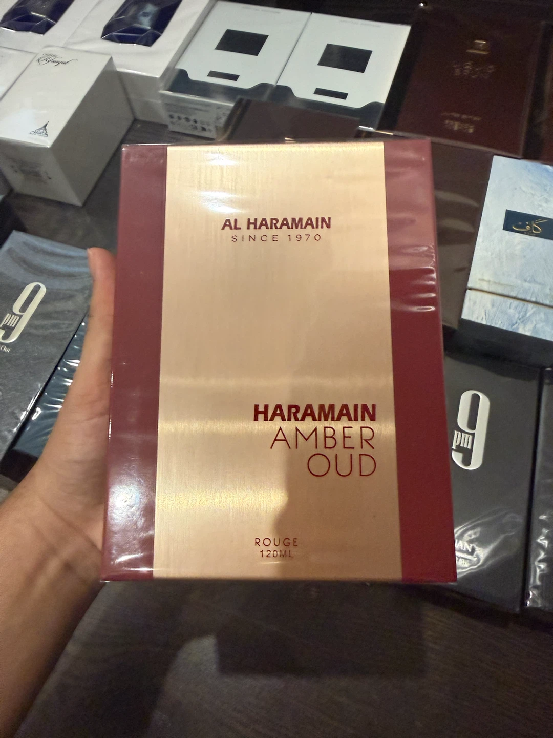 Al Haramain Amber Oud Rouge.