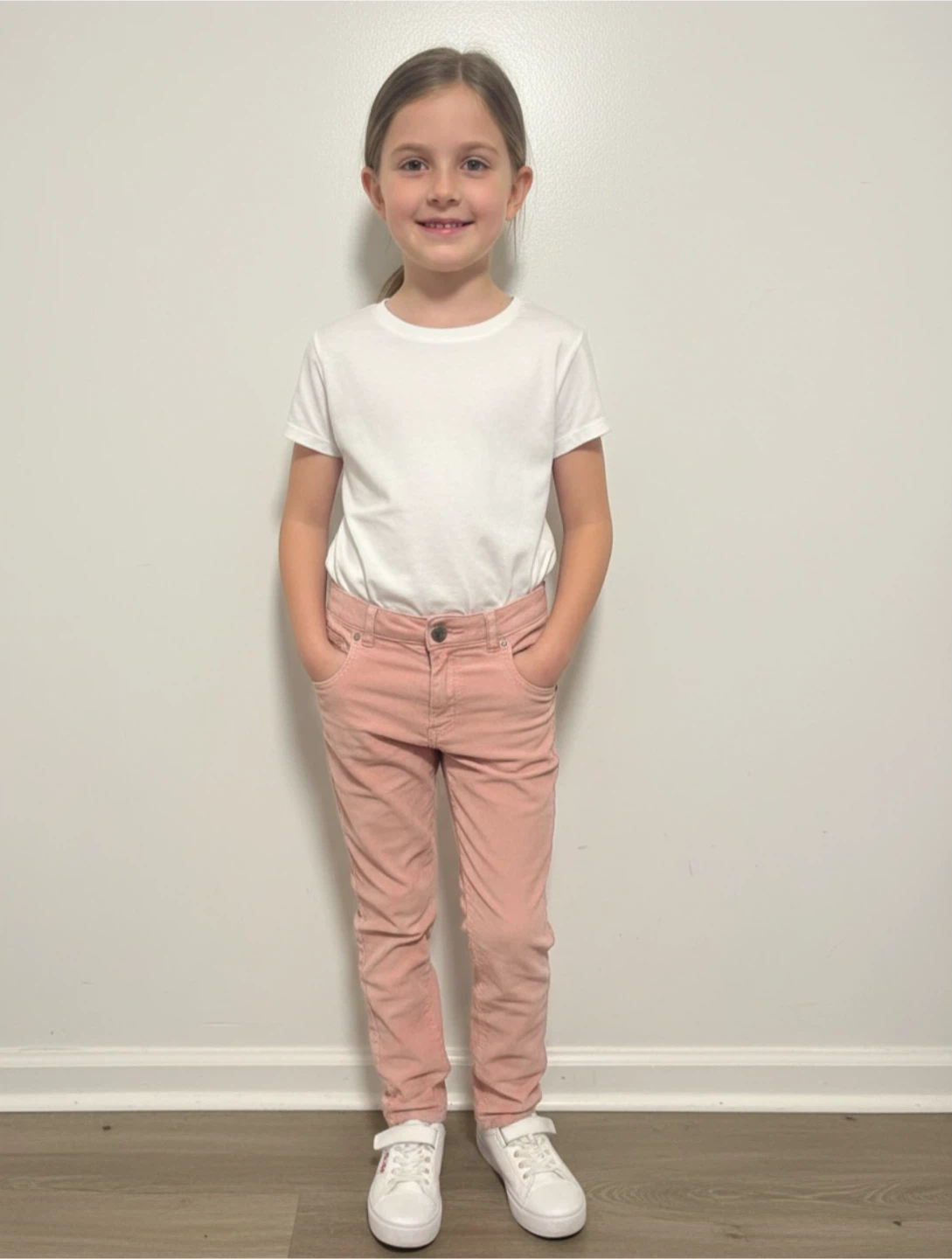 Zara Kids Pink Corduroy Pants size 7 kids