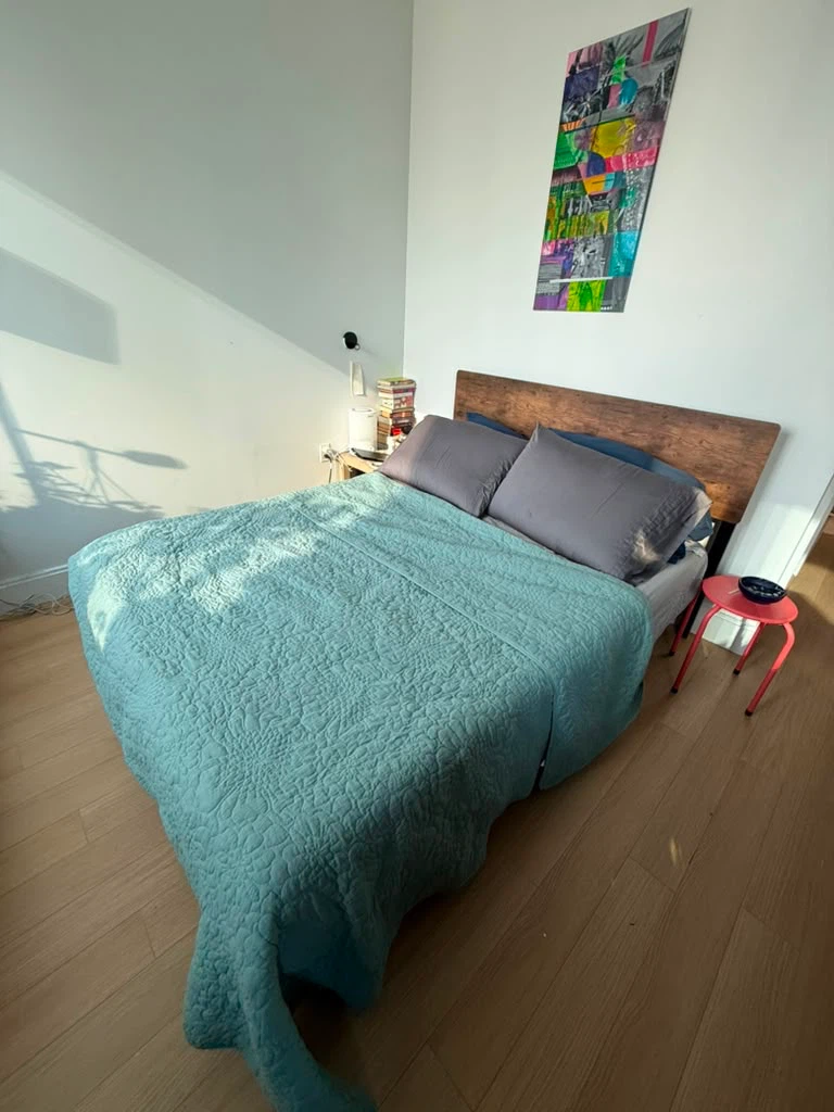Rustic Wood and Metal Full Bed Frame - photo 2