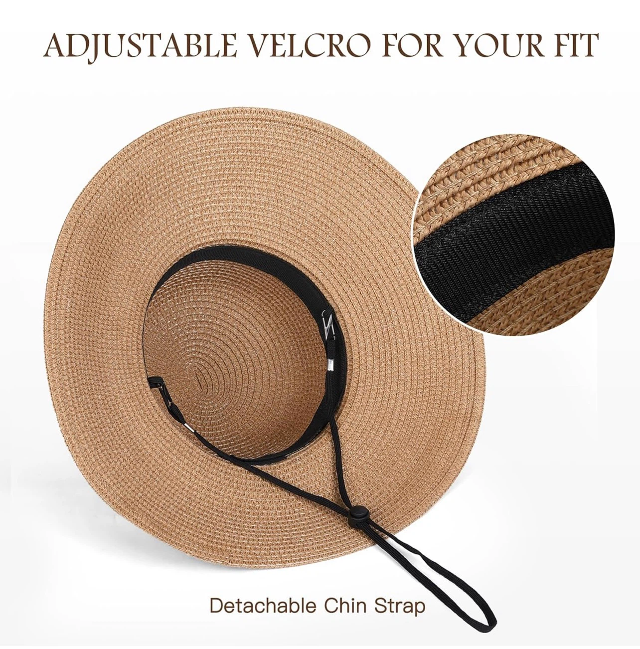 Wide Brim Straw Sun Hat - "hello sunshine" - photo 4