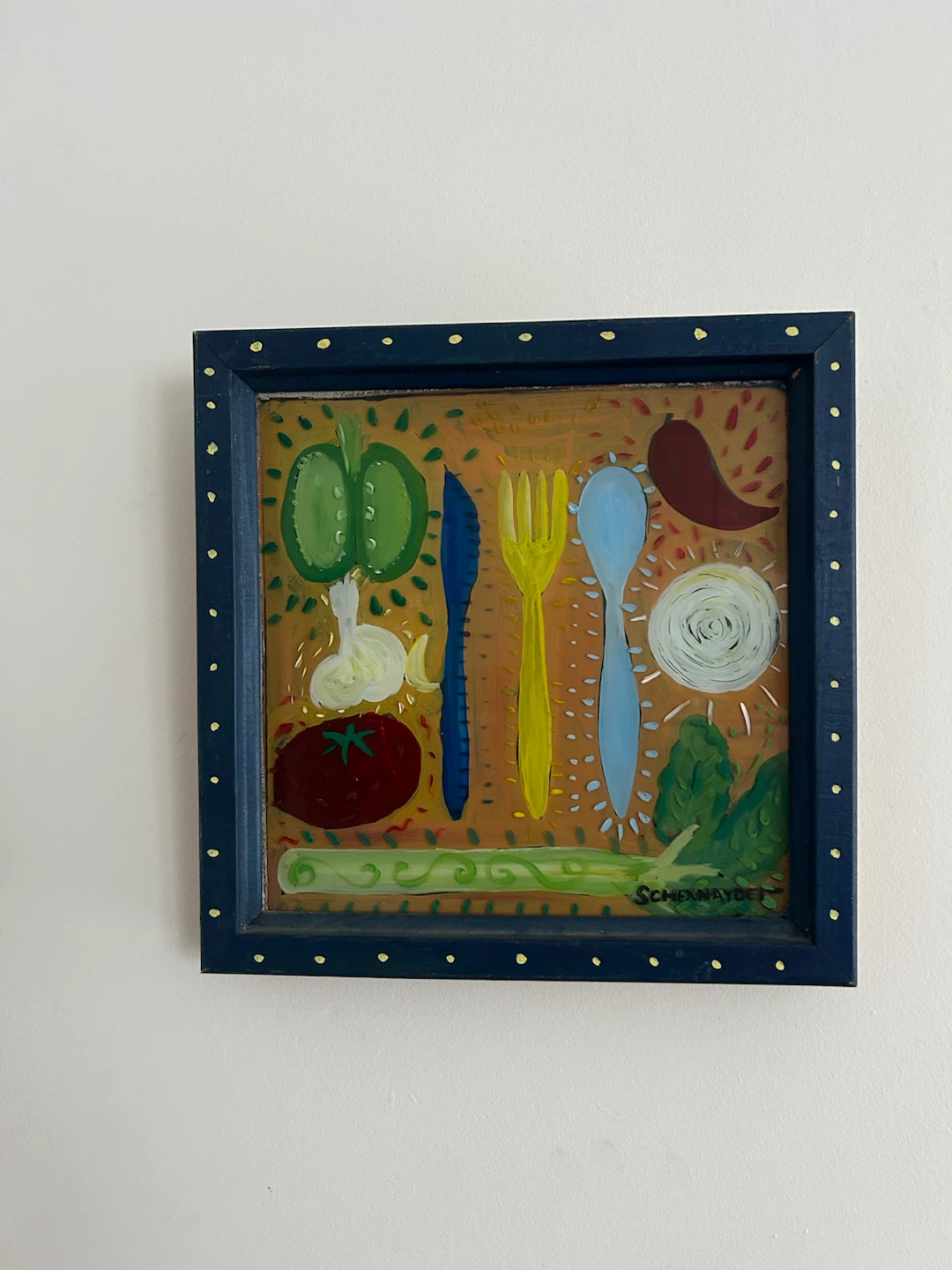 Framed Folk Art Kitchen Still by Paul schexnyder