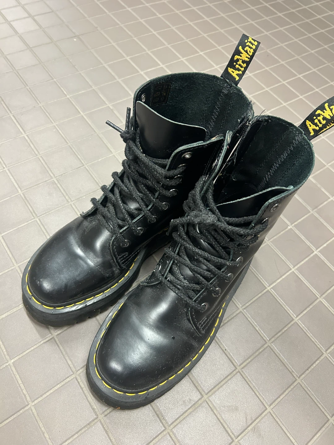 Dr. Martens Jadon Boots Black Leather Size 7 US Women's - photo 2