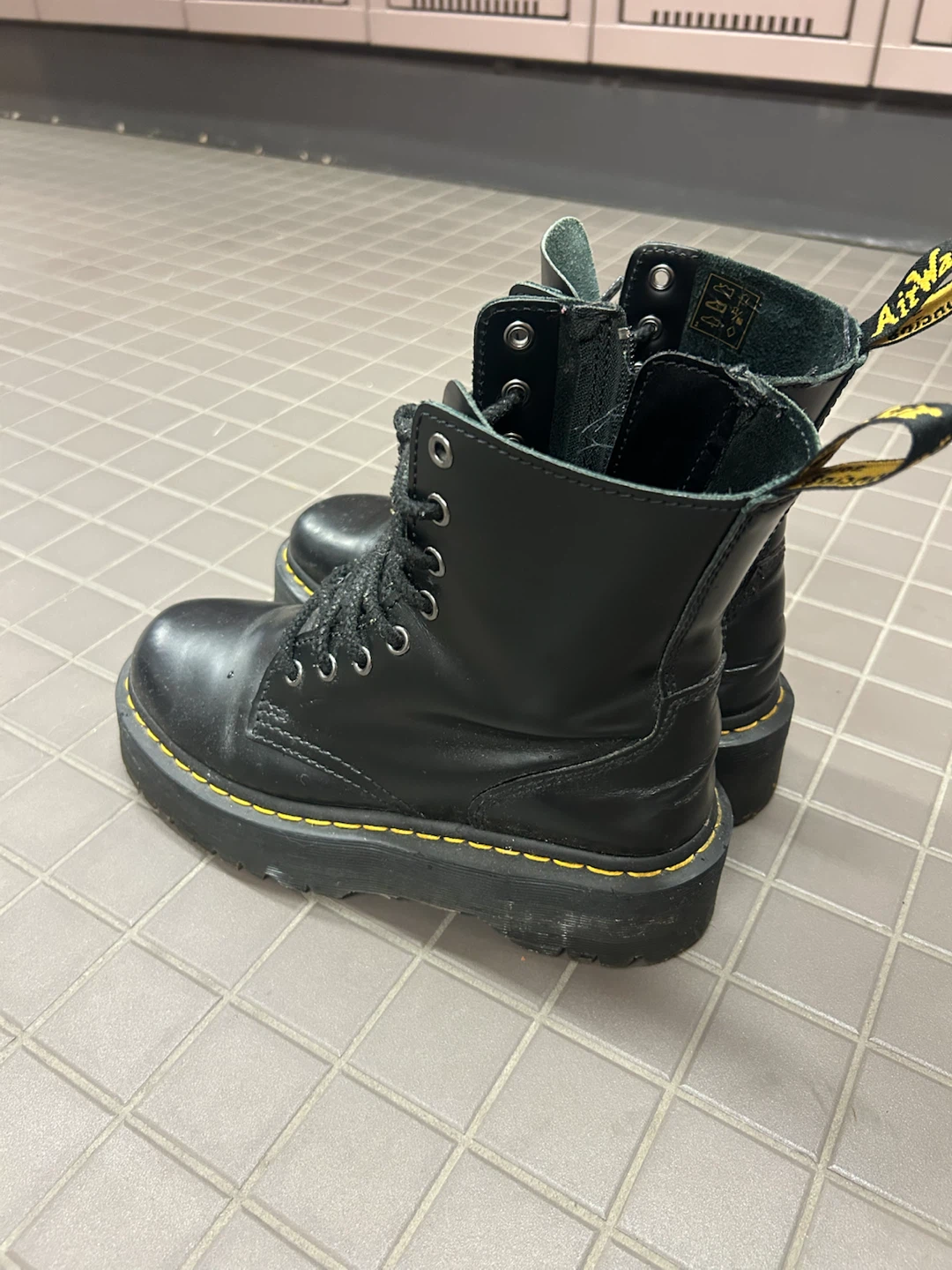 Dr. Martens Jadon Boots Black Leather Size 7 US Women's - photo 3