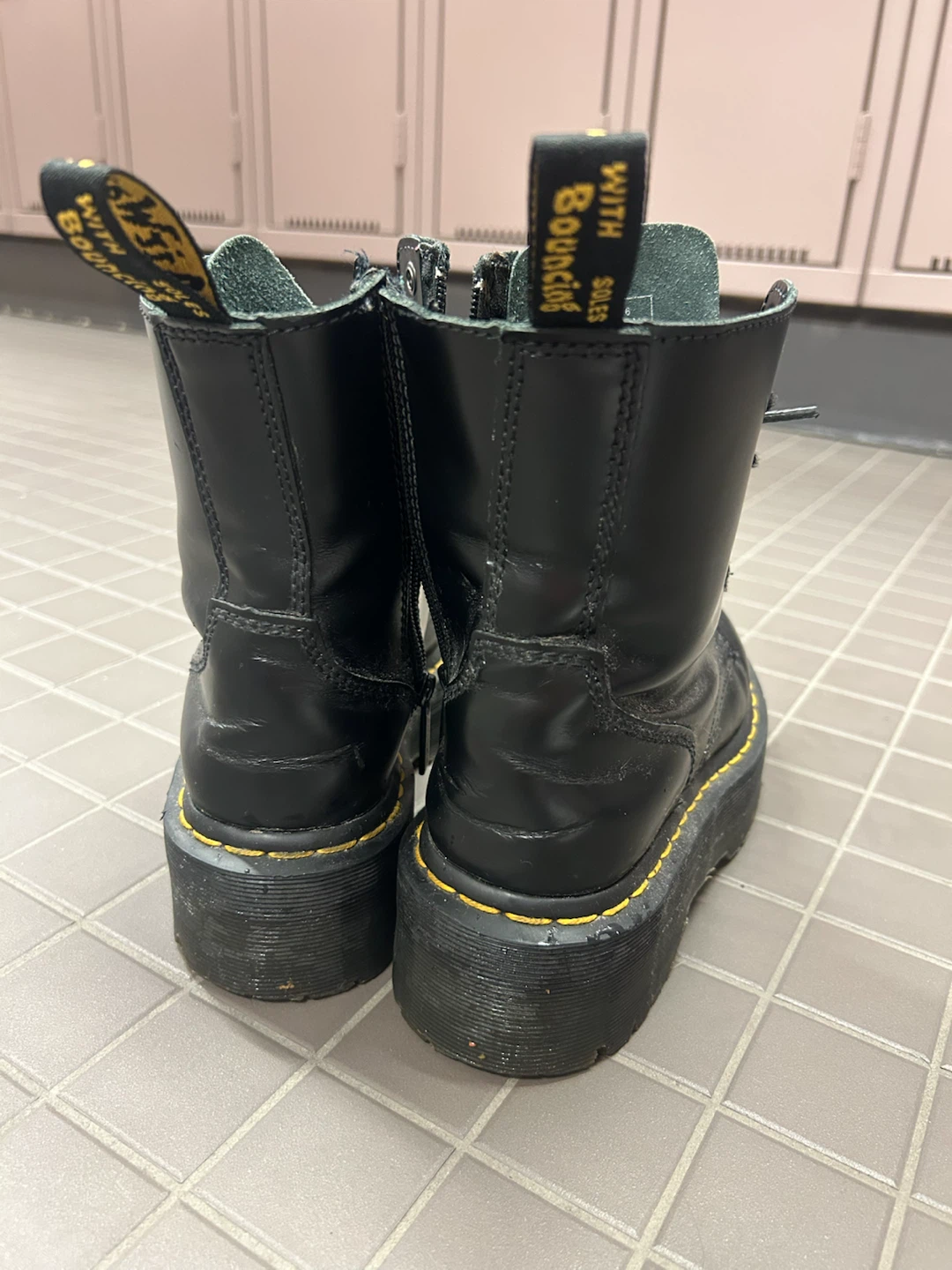 Dr. Martens Jadon Boots Black Leather Size 7 US Women's - photo 4