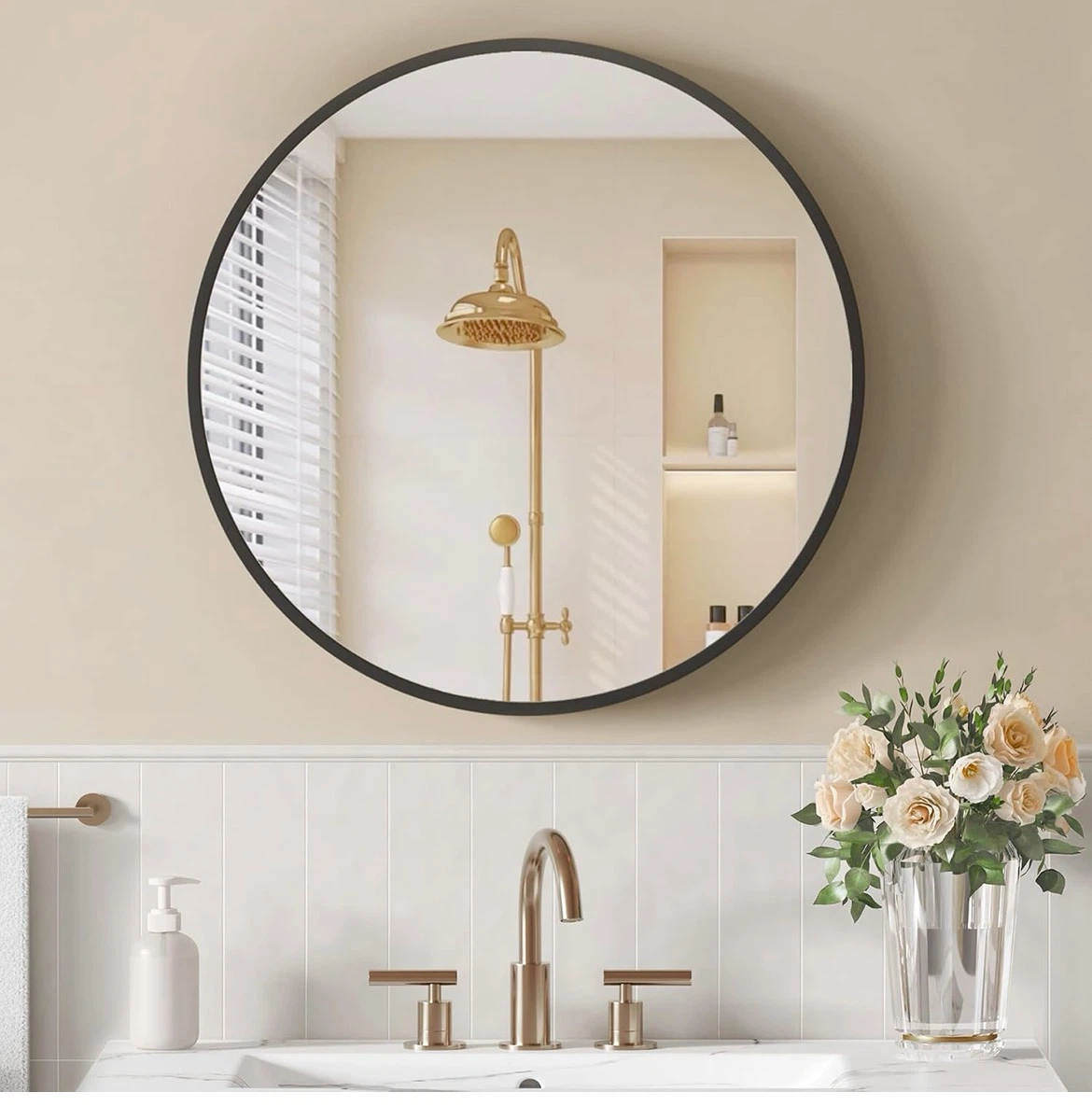SONGMICS Round Mirror LWM104BD03