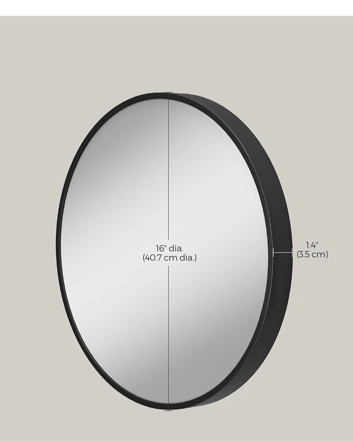 SONGMICS Round Mirror LWM104BD03 - photo 2