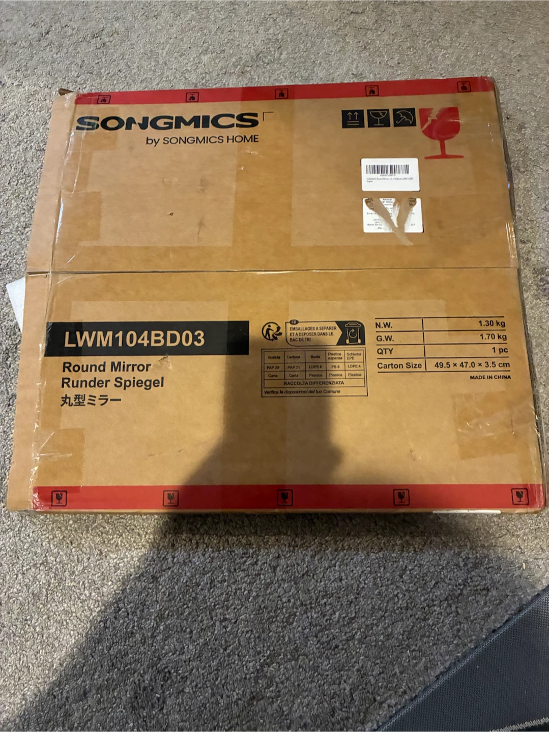 SONGMICS Round Mirror LWM104BD03 - photo 4