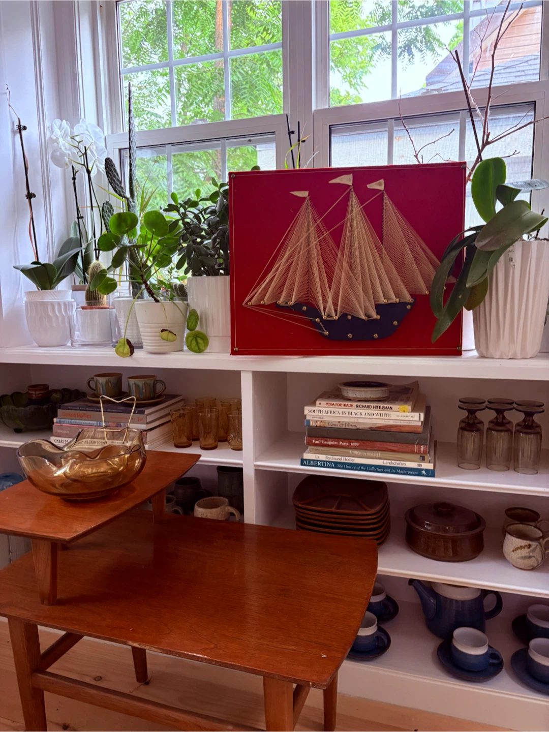MCM vintage 1970s String Art Ship Wall Hanging - photo 4