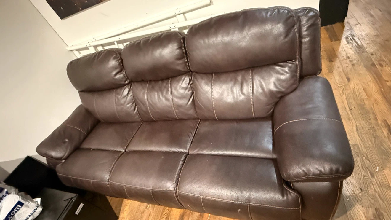 Brown Leather Sofa
