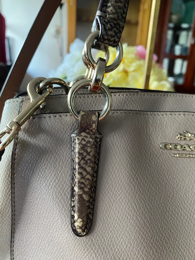 Coach Pebbled Leather Handbag with Snake Trim - photo 2