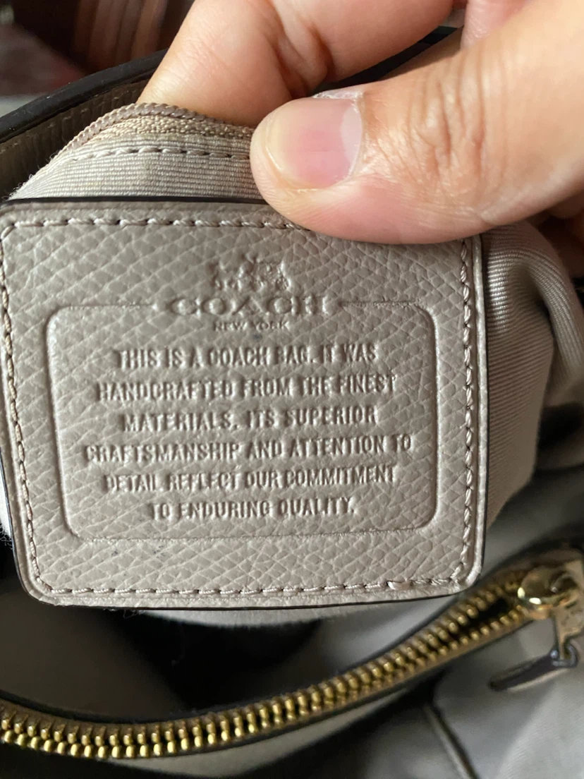 Coach Pebbled Leather Handbag with Snake Trim - photo 5