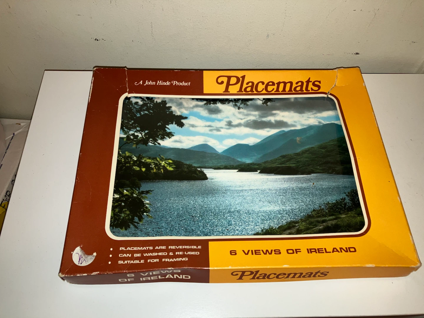Set of 6 "Views of Ireland" Placemats by John Hinde-12”x9”