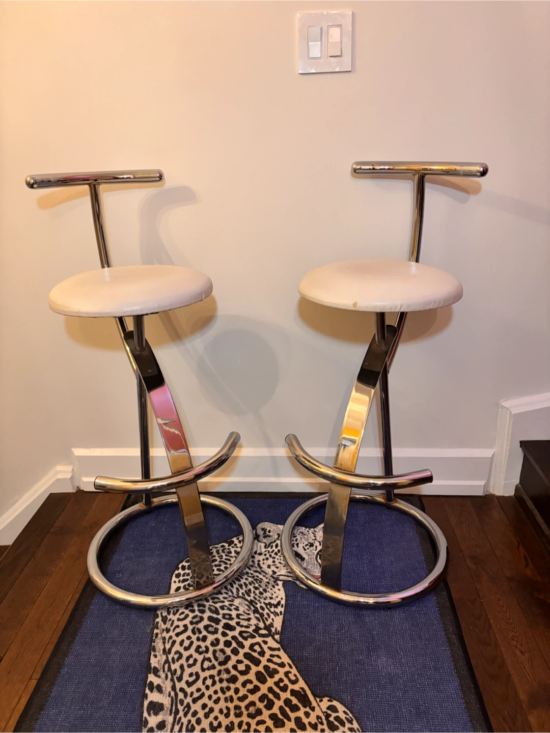 2 vintage bar stools for sale