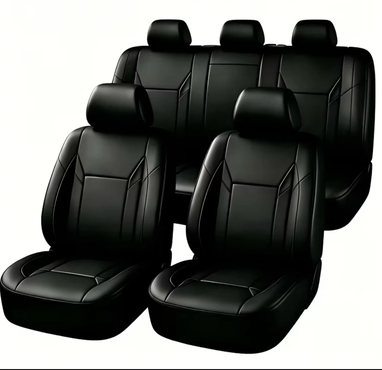 Black Car Seat Covers with Red Accents