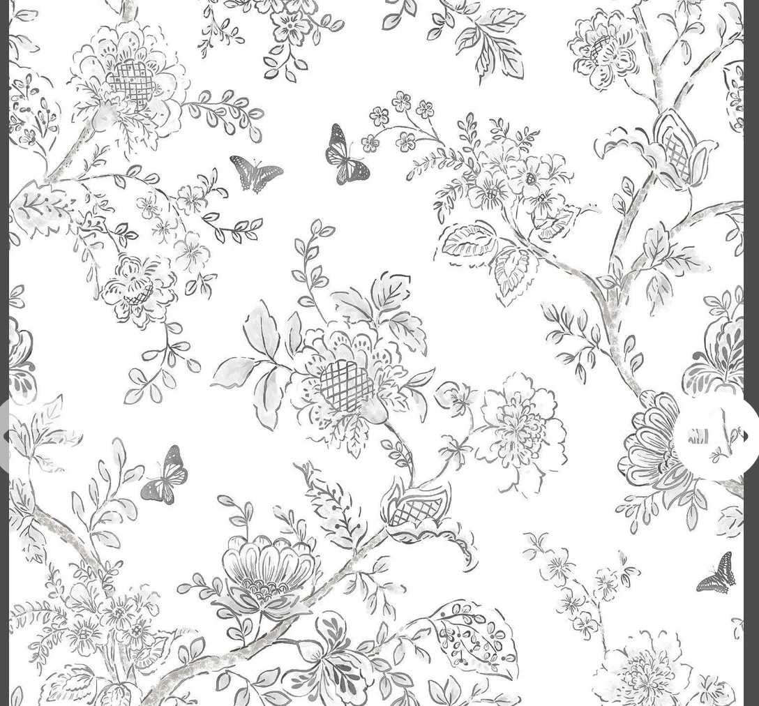 Butterfly Toile Wallpaper