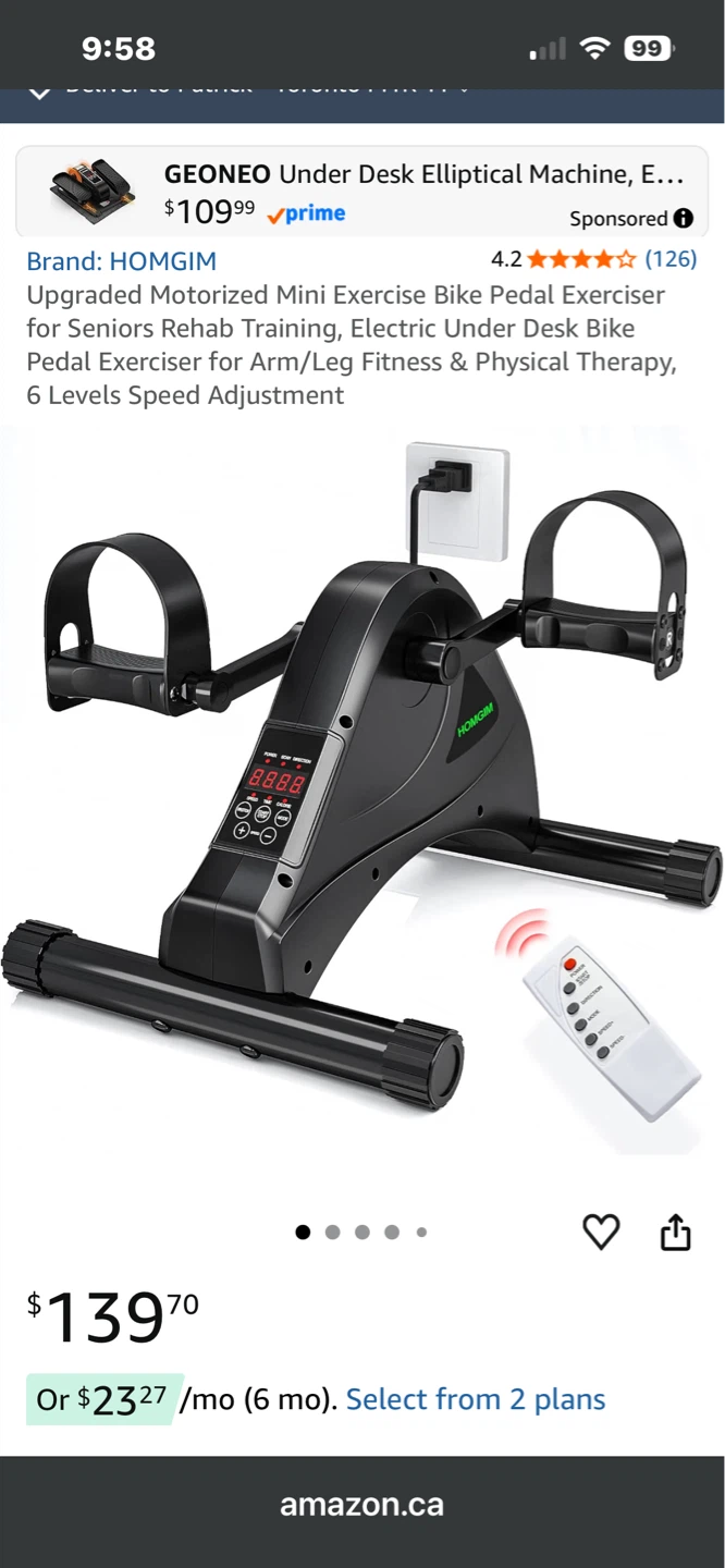 HOMGIM Under Desk Elliptical Machine
