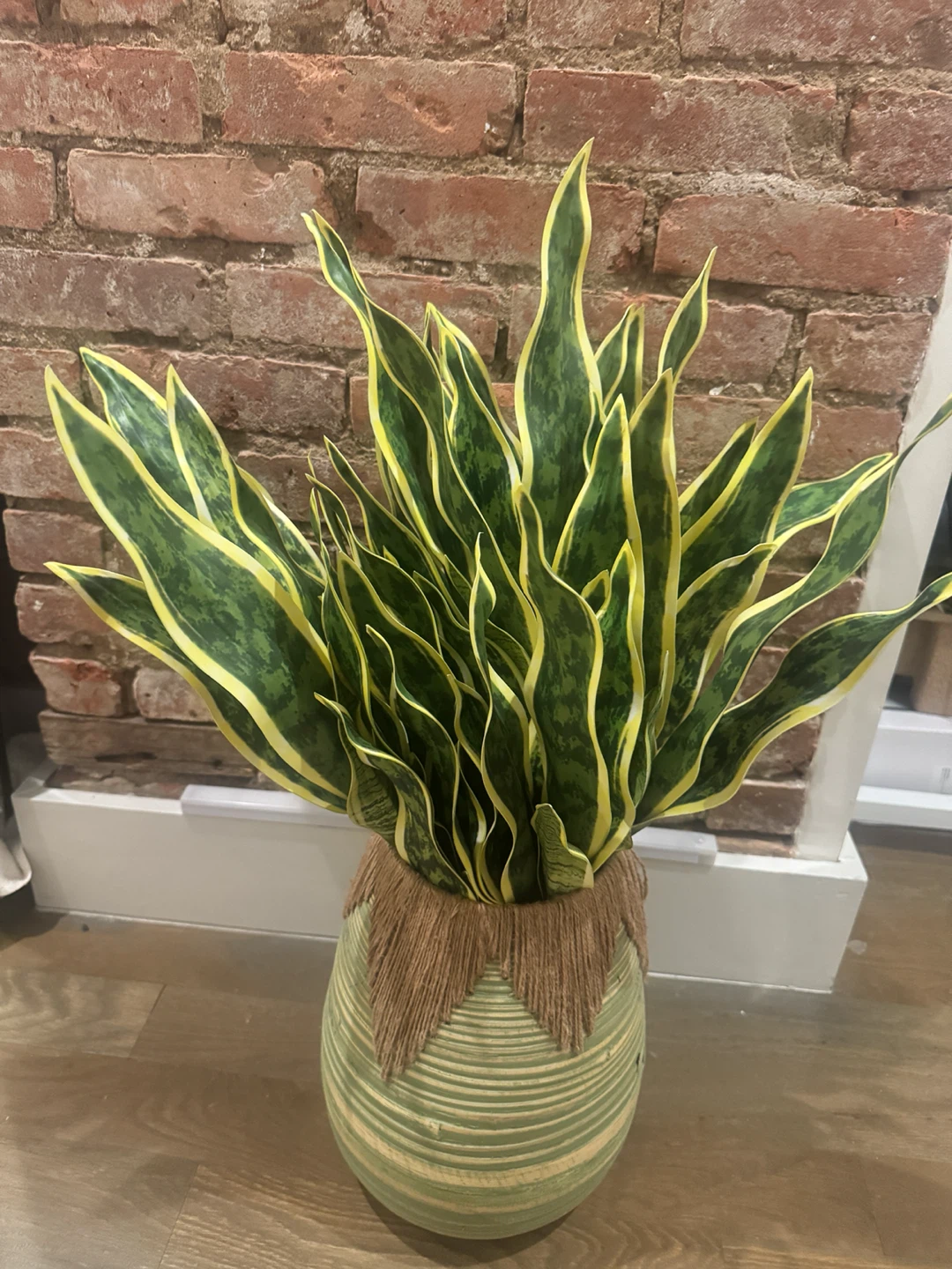 Artificial Snake Plant in Decorative Pot